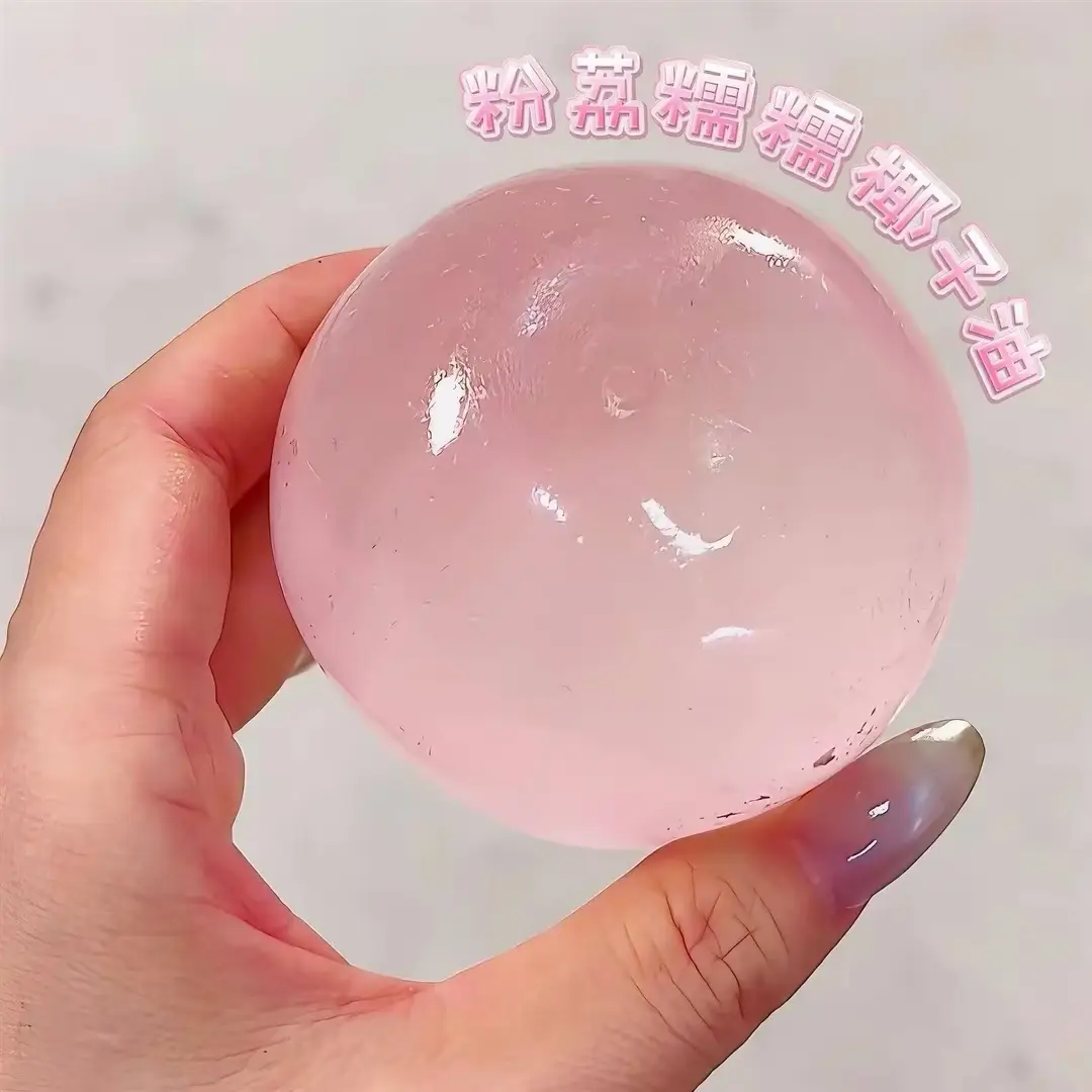 Crystal Bun Popular Cartoon Smiley Face Stress-Relief Fruit Juice Bead Ball Steamer Box Simulation Bun Squeeze Toy