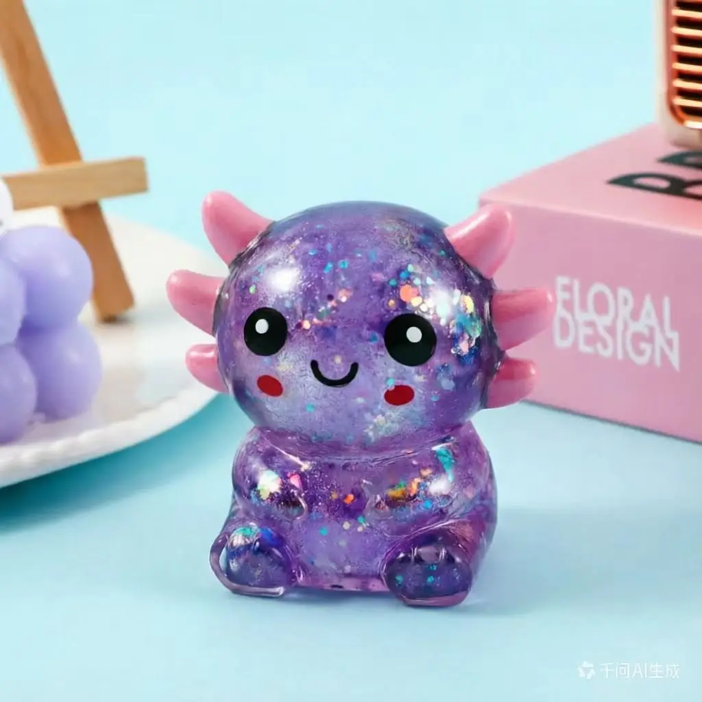 Crystal Bun Popular Cartoon Smiley Face Stress-Relief Fruit Juice Bead Ball Steamer Box Simulation Bun Squeeze Toy
