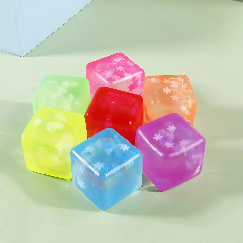 Crystal Bun Popular Cartoon Smiley Face Stress-Relief Fruit Juice Bead Ball Steamer Box Simulation Bun Squeeze Toy