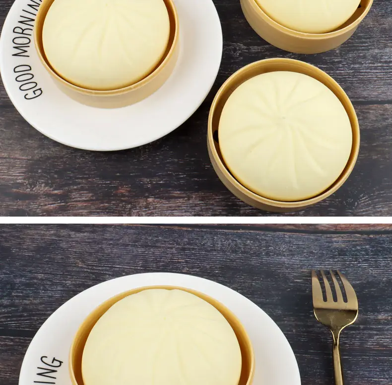 Large Realistic Stress-Relief Bun Toy, Slow Rebound Dim Sum Toy, Prank Food Replica Toy — feature 9