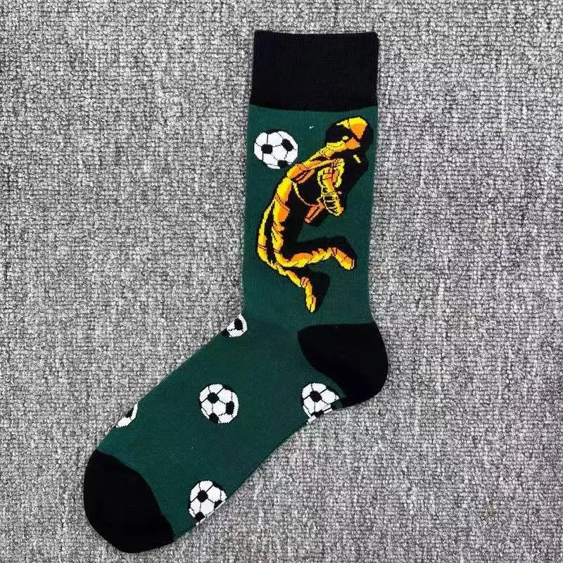Happysocks Trendy Brand Socks Astronaut Mid-Calf Socks Men's Cartoon Astronaut Planet Large Size Colorful Socks