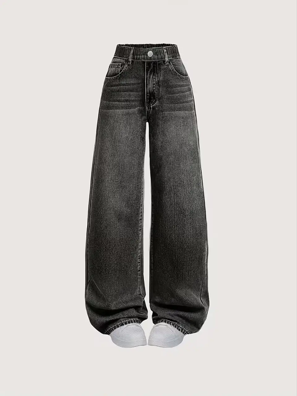Cross-Border Exclusive Supply for Amazon Wish Independent Sites: New Loose Straight-Leg Casual Jeans for Teenage Girls — feature 2