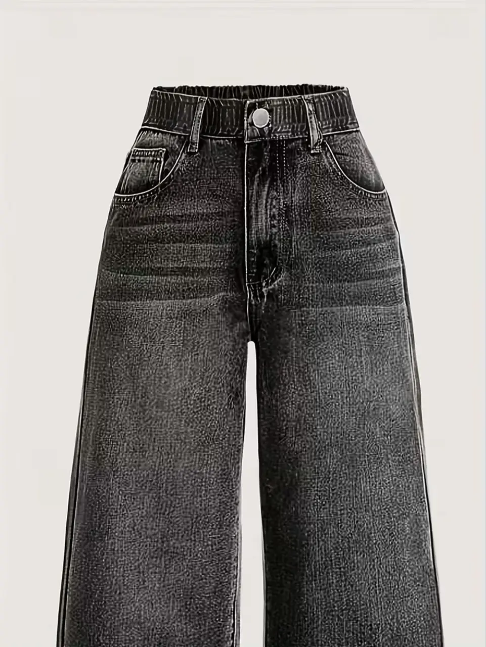 Cross-Border Exclusive Supply for Amazon Wish Independent Sites: New Loose Straight-Leg Casual Jeans for Teenage Girls — feature 5