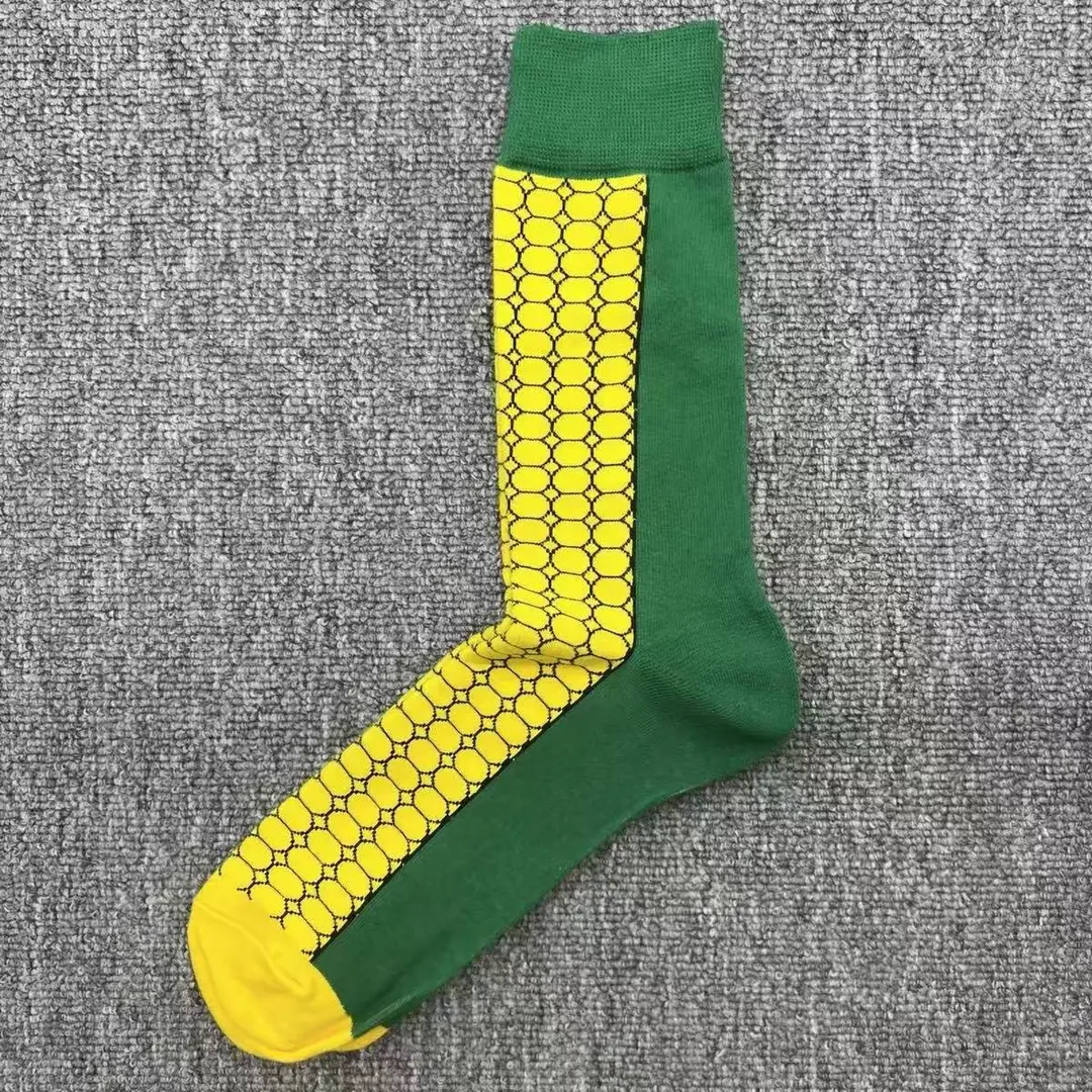 Happysocks Socks Men's Diamond-Shaped Geometric Colorful Mid-Calf Socks Moisture-Wicking Cartoon All-Season Trendy Socks