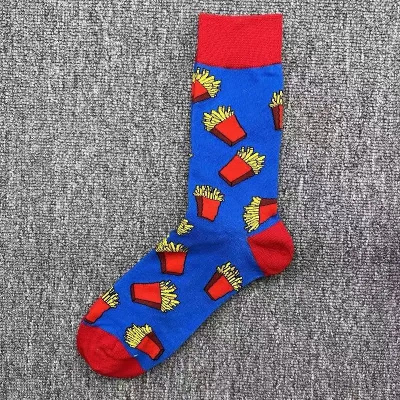 Happysocks Socks Men's Diamond-Shaped Geometric Colorful Mid-Calf Socks Moisture-Wicking Cartoon All-Season Trendy Socks — feature 3