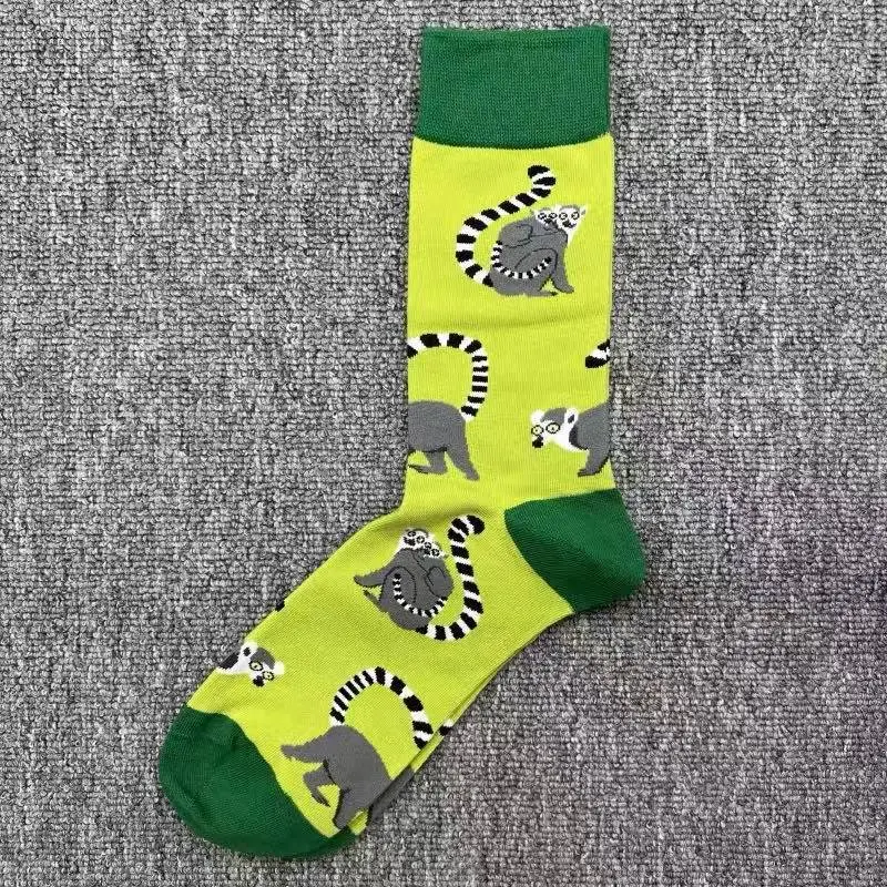Happysocks Socks Men's Diamond-Shaped Geometric Colorful Mid-Calf Socks Moisture-Wicking Cartoon All-Season Trendy Socks — feature 9