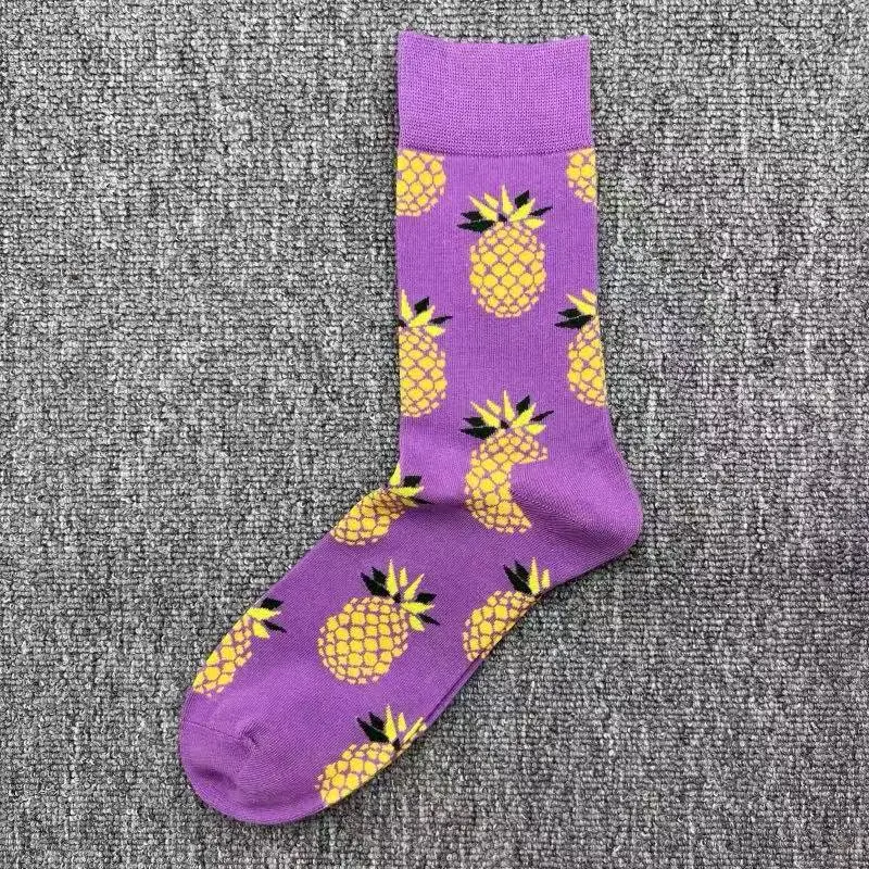 Happysocks Socks Men's Diamond-Shaped Geometric Colorful Mid-Calf Socks Moisture-Wicking Cartoon All-Season Trendy Socks