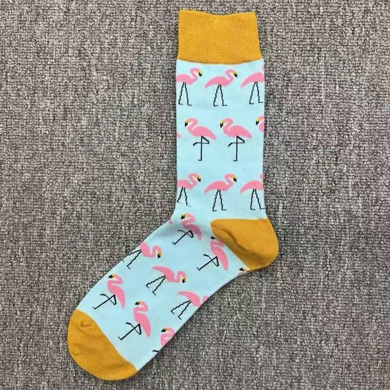 Happysocks Socks Men's Diamond-Shaped Geometric Colorful Mid-Calf Socks Moisture-Wicking Cartoon All-Season Trendy Socks