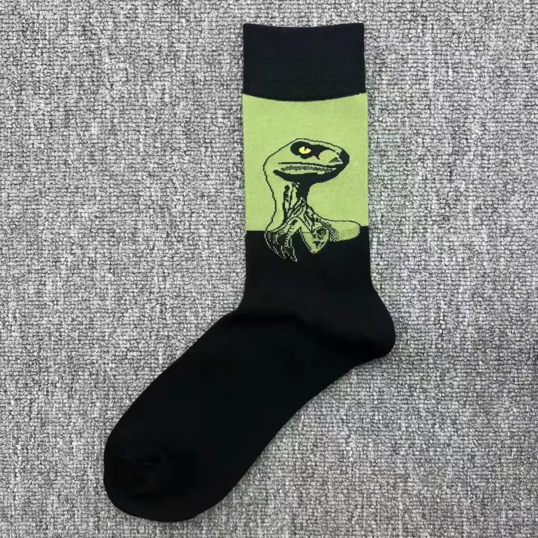 Happysocks Socks Men's Diamond-Shaped Geometric Colorful Mid-Calf Socks Moisture-Wicking Cartoon All-Season Trendy Socks