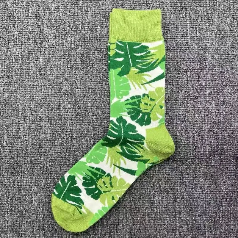 Happysocks Socks Men's Diamond-Shaped Geometric Colorful Mid-Calf Socks Moisture-Wicking Cartoon All-Season Trendy Socks
