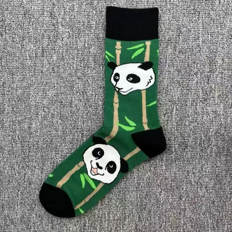 Happysocks Socks Men's Diamond-Shaped Geometric Colorful Mid-Calf Socks Moisture-Wicking Cartoon All-Season Trendy Socks