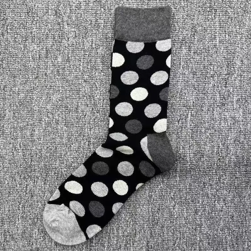 Happysocks Socks Men's Diamond-Shaped Geometric Colorful Mid-Calf Socks Moisture-Wicking Cartoon All-Season Trendy Socks