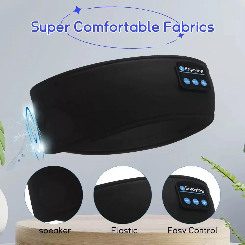 New Bluetooth Sports Headband, Yoga Headscarf, Sleep Bluetooth Headset, Eye Mask, Dual-Use Outdoor Fitness and Call Headset — feature 3