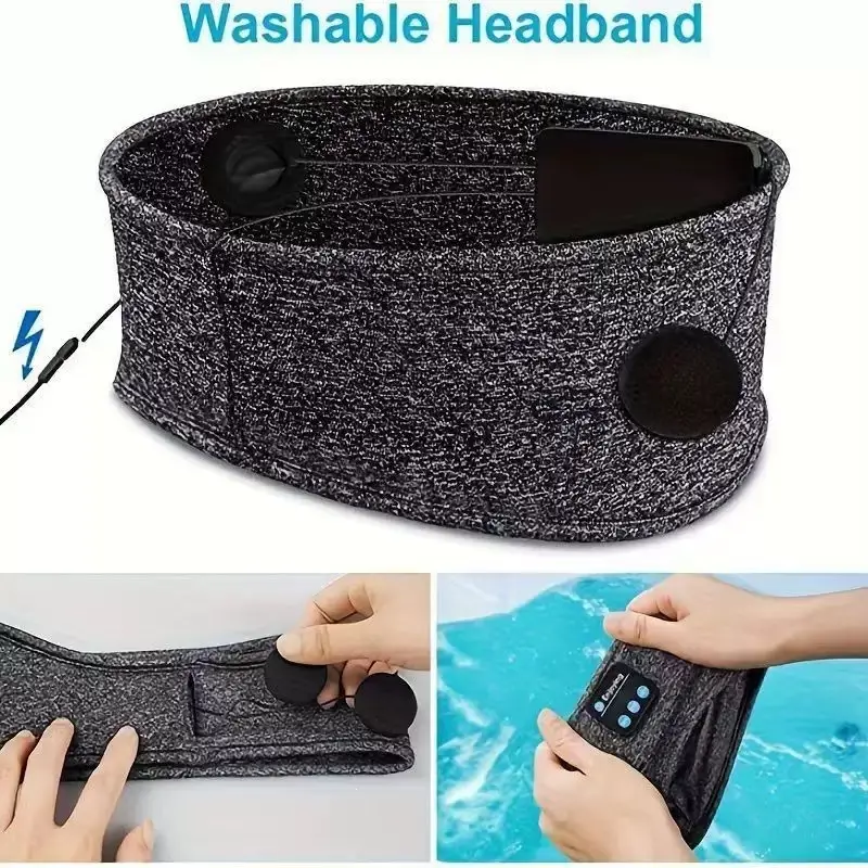 New Bluetooth Sports Headband, Yoga Headscarf, Sleep Bluetooth Headset, Eye Mask, Dual-Use Outdoor Fitness and Call Headset — feature 9