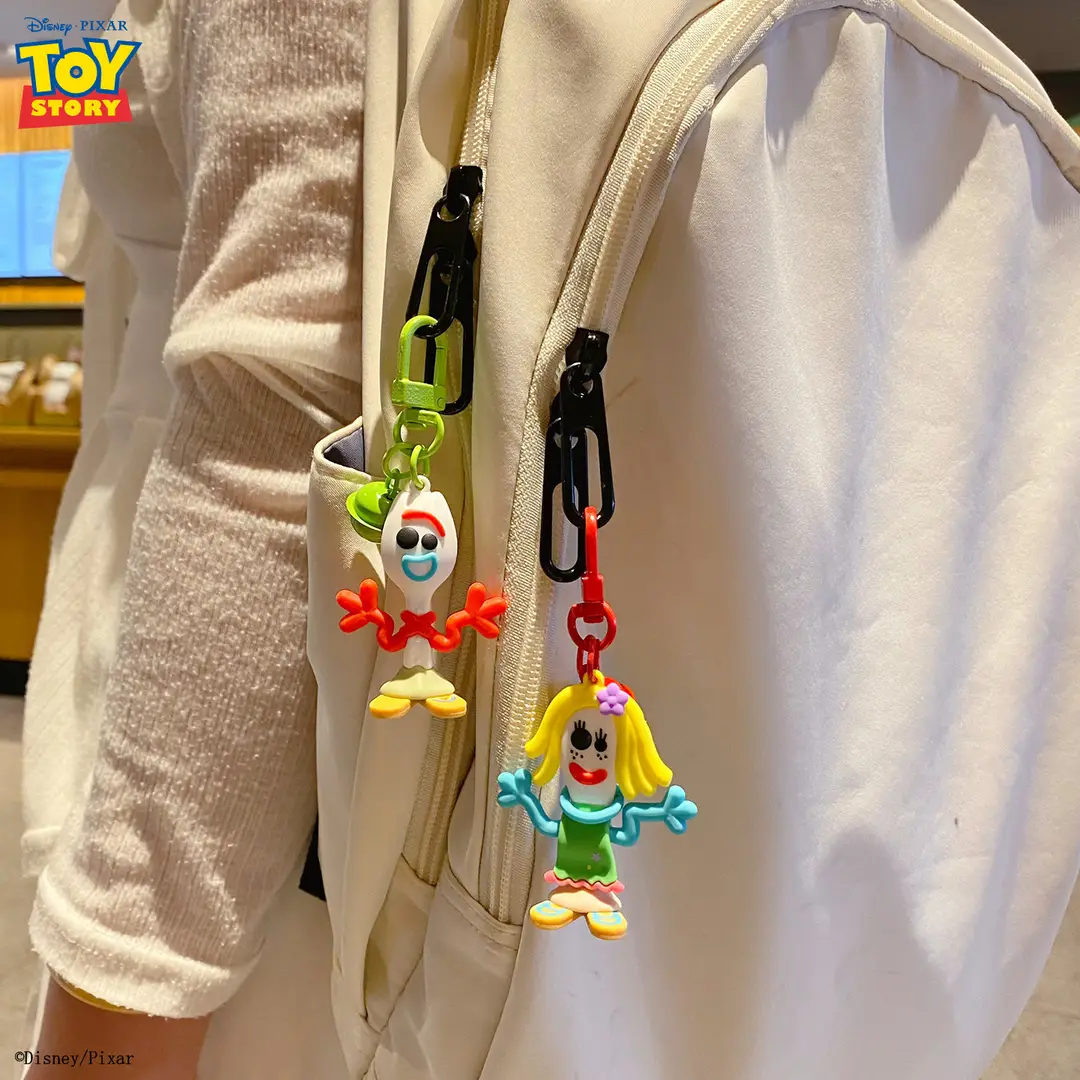 Authentic Toy Story Knife and Fork Series Keychain Cartoon Quirky Doll Bag Accessory Car Keychain