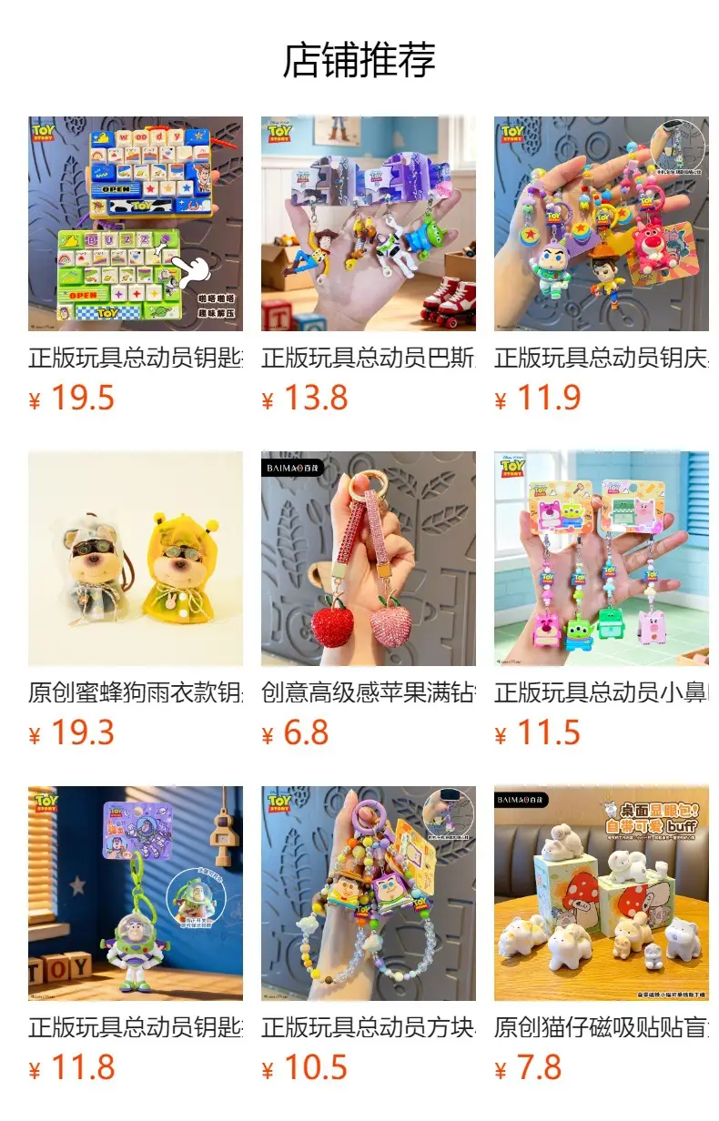 Authentic Toy Story Knife and Fork Series Keychain Cartoon Quirky Doll Bag Accessory Car Keychain — feature 1