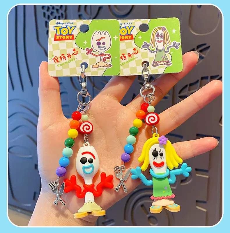 Authentic Toy Story Knife and Fork Series Keychain Cartoon Quirky Doll Bag Accessory Car Keychain — feature 13