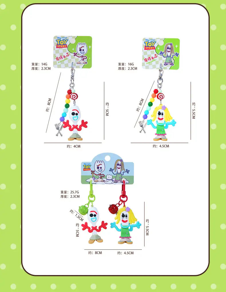 Authentic Toy Story Knife and Fork Series Keychain Cartoon Quirky Doll Bag Accessory Car Keychain — feature 7