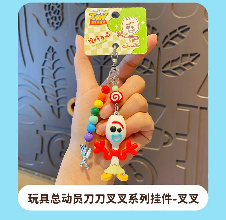 Authentic Toy Story Knife and Fork Series Keychain Cartoon Quirky Doll Bag Accessory Car Keychain — feature 9