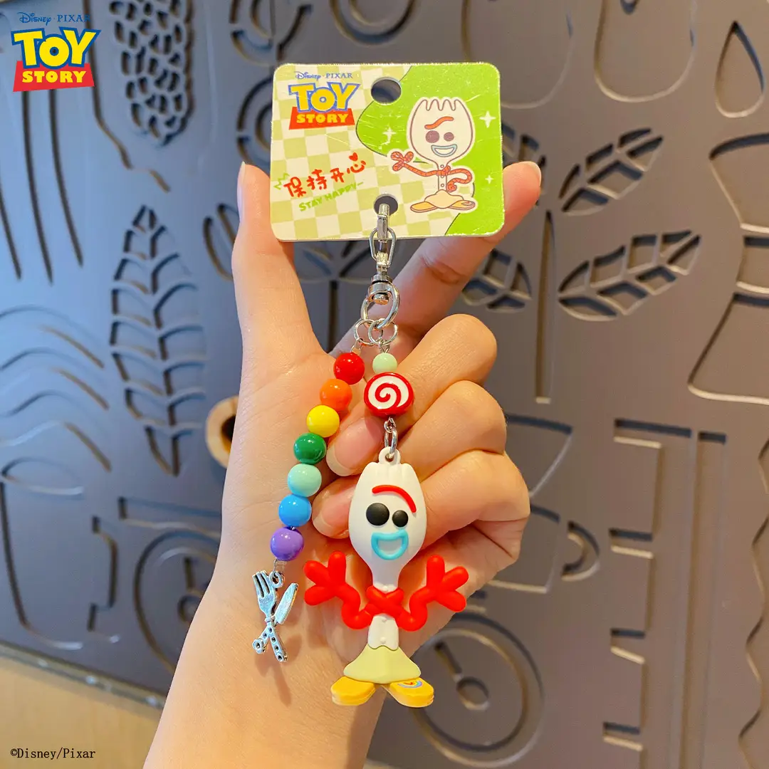 Authentic Toy Story Knife and Fork Series Keychain Cartoon Quirky Doll Bag Accessory Car Keychain