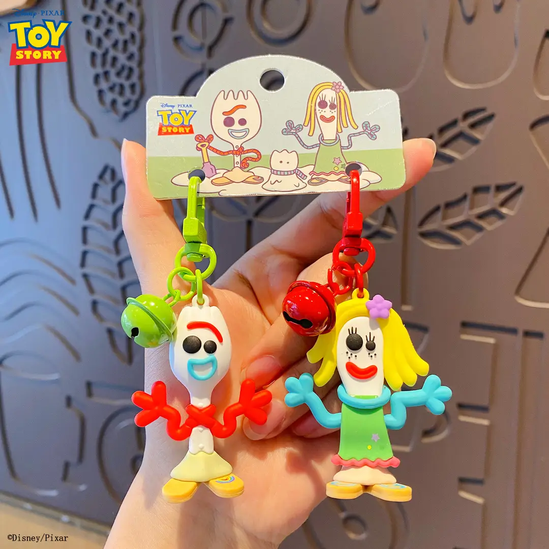 Authentic Toy Story Knife and Fork Series Keychain Cartoon Quirky Doll Bag Accessory Car Keychain