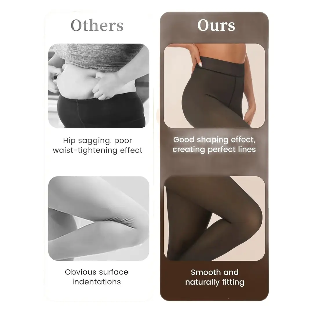 Plus-Size Faux Silk Black Translucent Leggings for Women, Fleece-Lined Tight Pants, Semi-Transparent Thermal Leggings