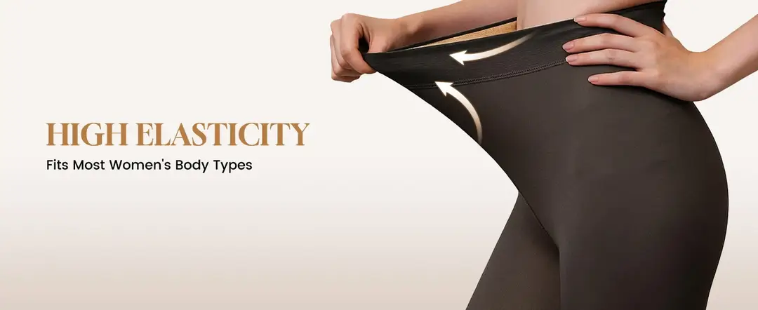 Fleece Lined Tights for Women Fake Translucent Thermal