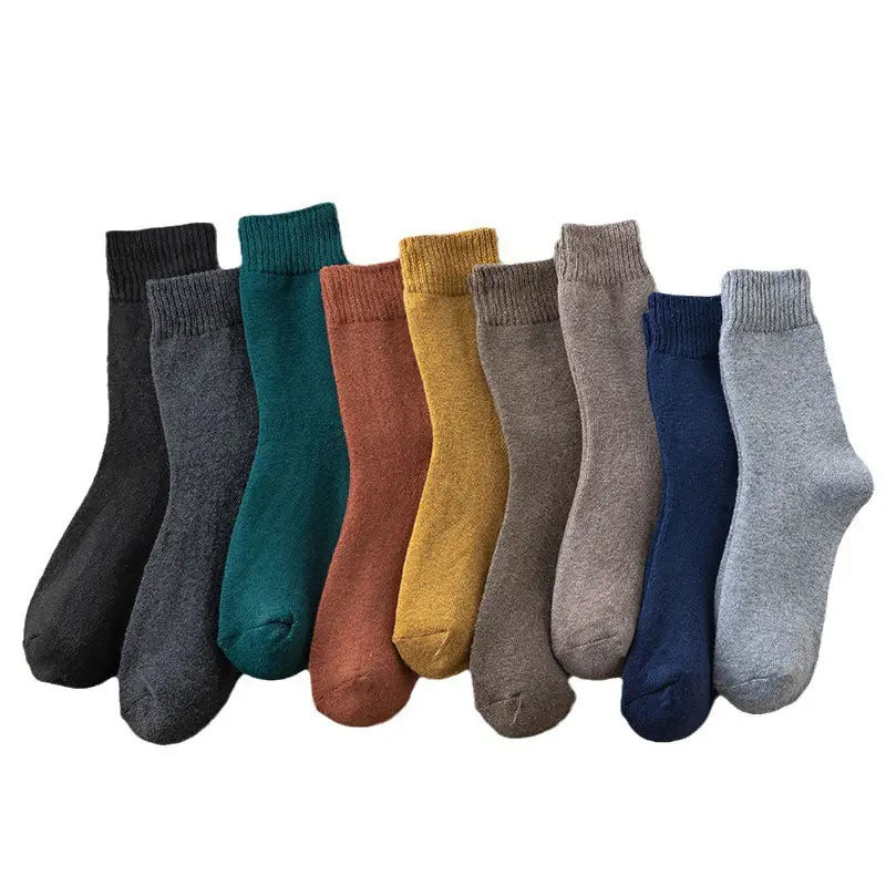 Men's Winter Socks, Thick Long Socks, Fleece-Lined, Anti-Odor, Cold-Resistant, Terry Socks, Long Thermal Socks