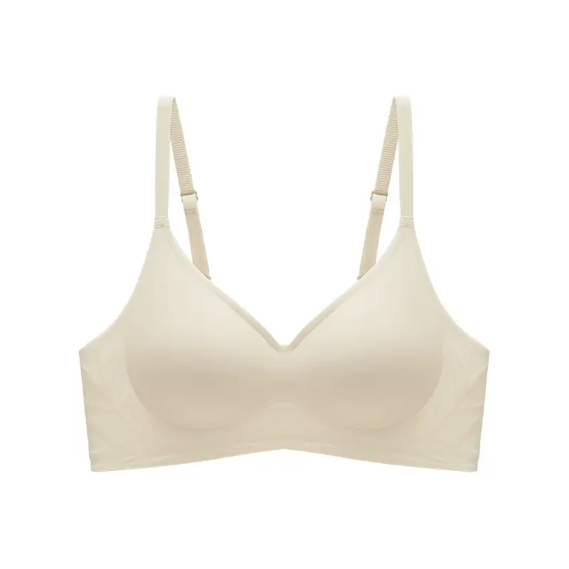 Large Bust Minimizing Seamless Fixed Cup Bra for Women, Soft Support, Breathable, Gathers Side Breasts, Wireless Bra, Soft
