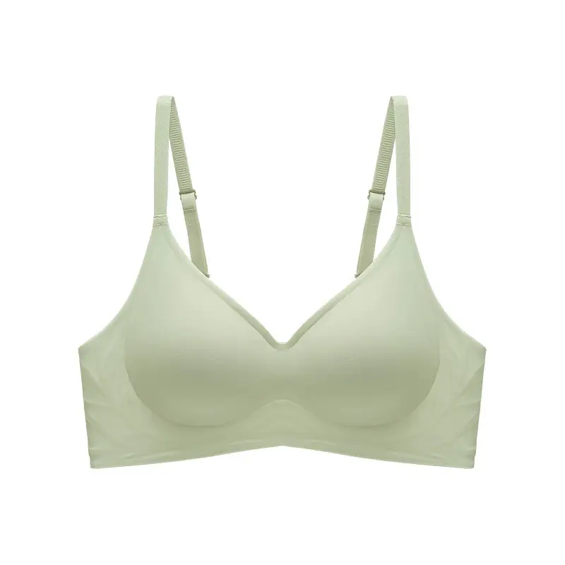 Large Bust Minimizing Seamless Fixed Cup Bra for Women, Soft Support, Breathable, Gathers Side Breasts, Wireless Bra, Soft