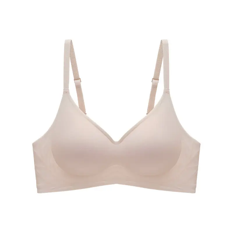 Large Bust Minimizing Seamless Fixed Cup Bra for Women, Soft Support, Breathable, Gathers Side Breasts, Wireless Bra, Soft