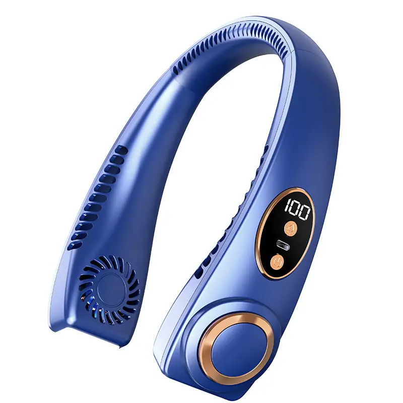 Neck-Hanging Fan, Small Fan, Portable Neck Fan, Hands-Free Wearable Mini Rechargeable Fan, Neck and Ear-Hanging Fan