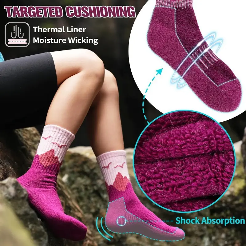 Spring and Summer Color-Blocked Wavy Cotton Socks for Men, Gradient Color Socks for Women, Shock-Absorbing Running Sports Socks, Sweat-Absorbent and Breathable Long Socks — feature 3
