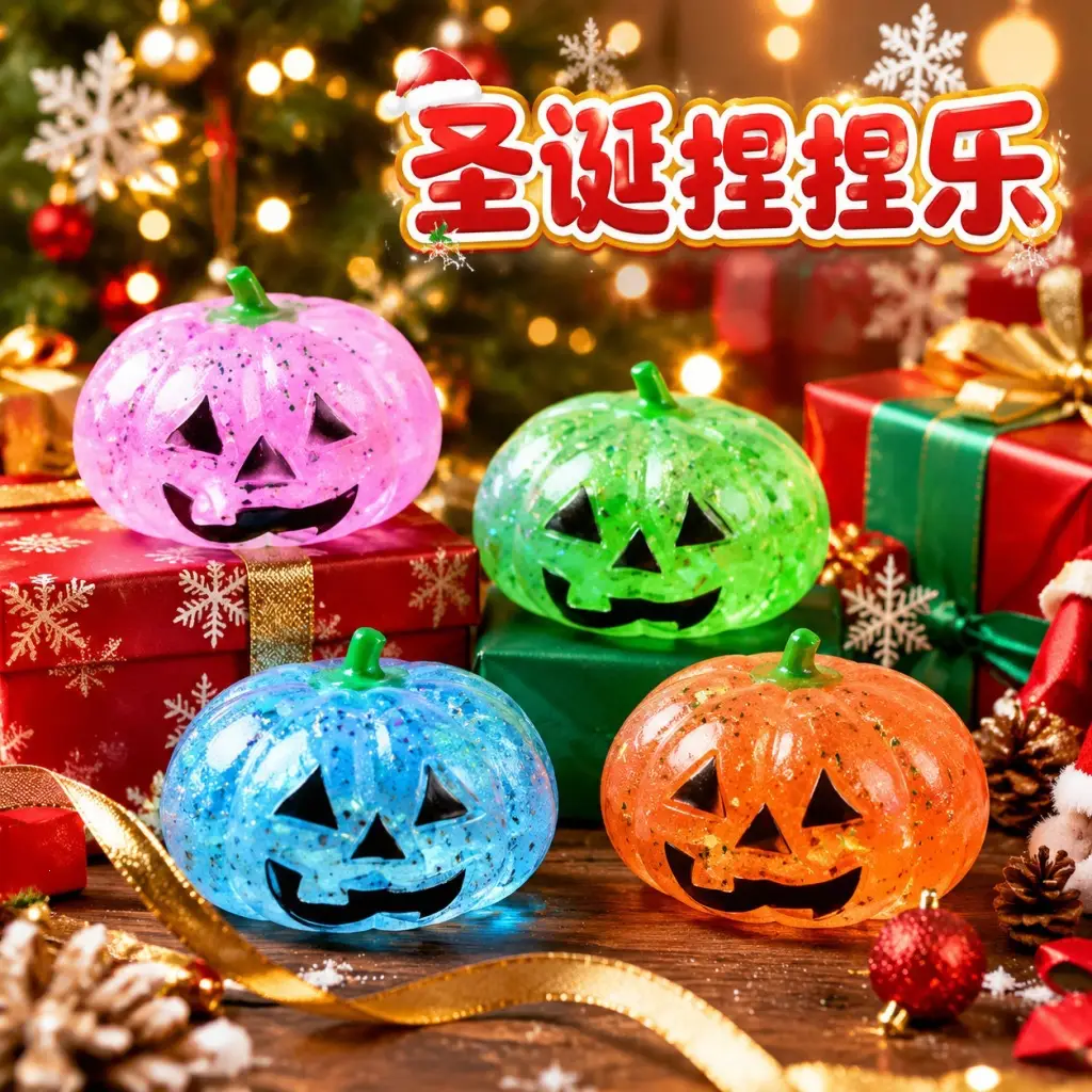 New Cross-Border Squishy Toy Halloween Gift Horror Dumpling Squishy Toy Bun-Shaped Gift Box Set Rebounding Toy
