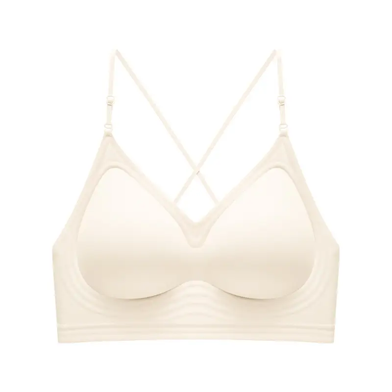 Large U-Shaped Backless Invisible Bra for Women, Seamless Foundation-Like, Small Chest Enhancement, Special Skin Tone, Thin Strap Bra
