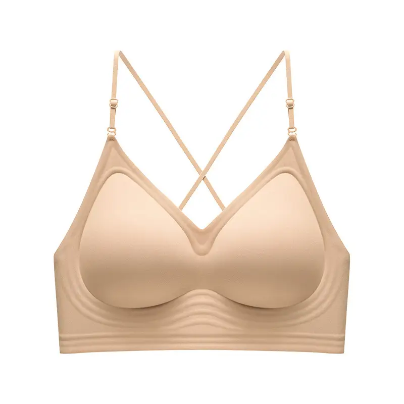 Large U-Shaped Backless Invisible Bra for Women, Seamless Foundation-Like, Small Chest Enhancement, Special Skin Tone, Thin Strap Bra