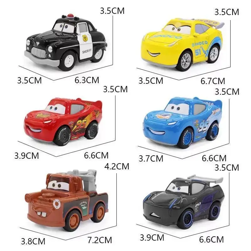 Q-Version Pull-Back Gift Box Cars 3 Lightning Mcqueen Uncle Mack 2 Alloy Car Children's Boys' Toy