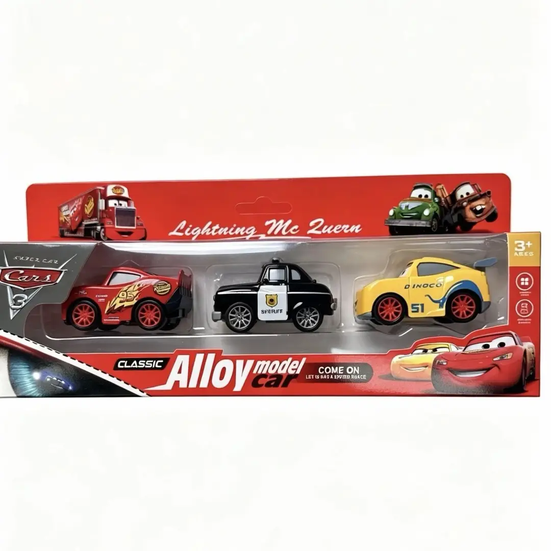 Q-Version Pull-Back Gift Box Cars 3 Lightning Mcqueen Uncle Mack 2 Alloy Car Children's Boys' Toy — feature 4