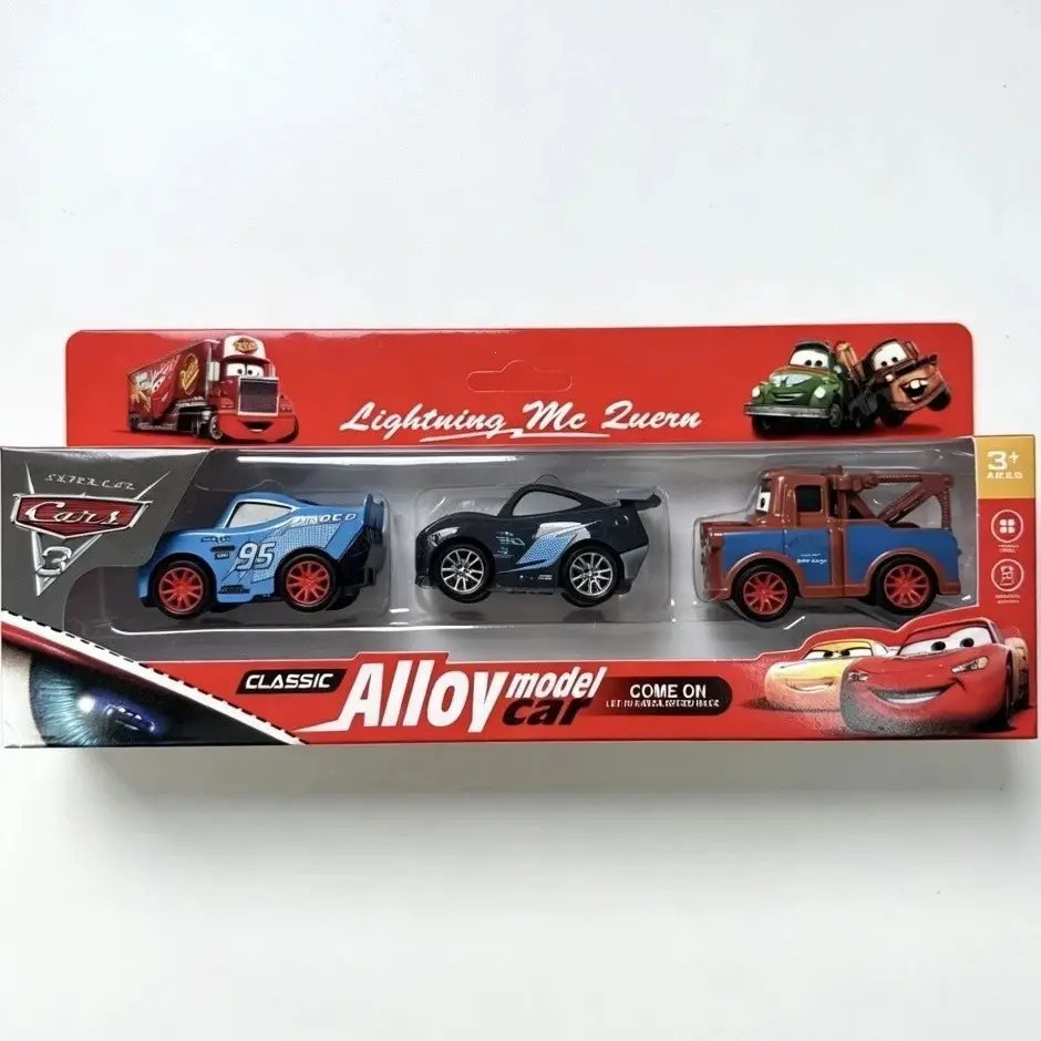 Q-Version Pull-Back Gift Box Cars 3 Lightning Mcqueen Uncle Mack 2 Alloy Car Children's Boys' Toy
