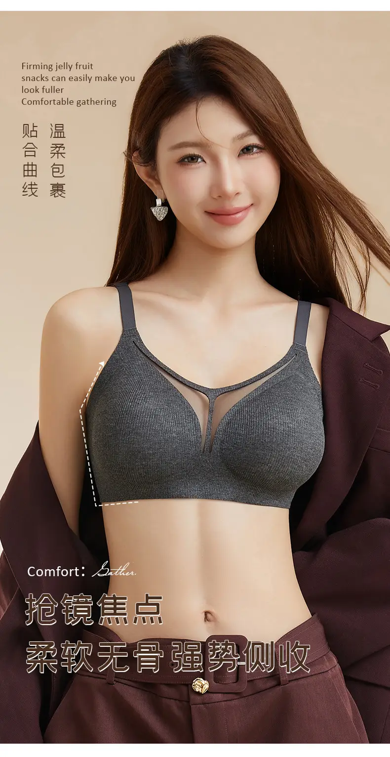 Jelly Soft Support Skin-Friendly Breathable Underwear for Women, Lift and Gather Effect, Soft Seamless Bra with Side Breast Support, Wireless Support Bra — feature 10