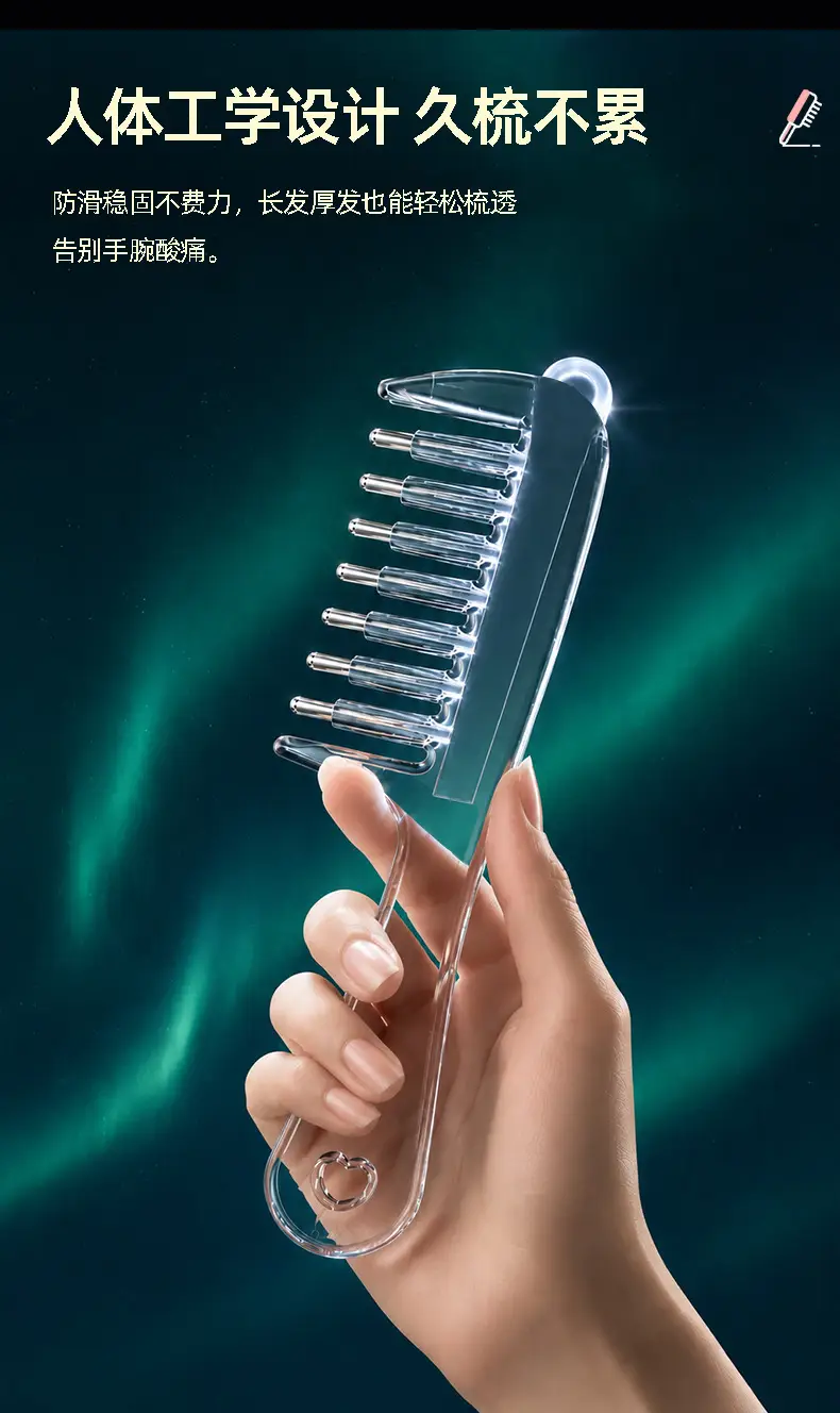 Scalp Liquid Applicator Comb, Hair Care Scalp Massage Comb, Essential Oil Applicator Comb, Hair Care Liquid Applicator, Roller Ball Applicator Comb — feature 4