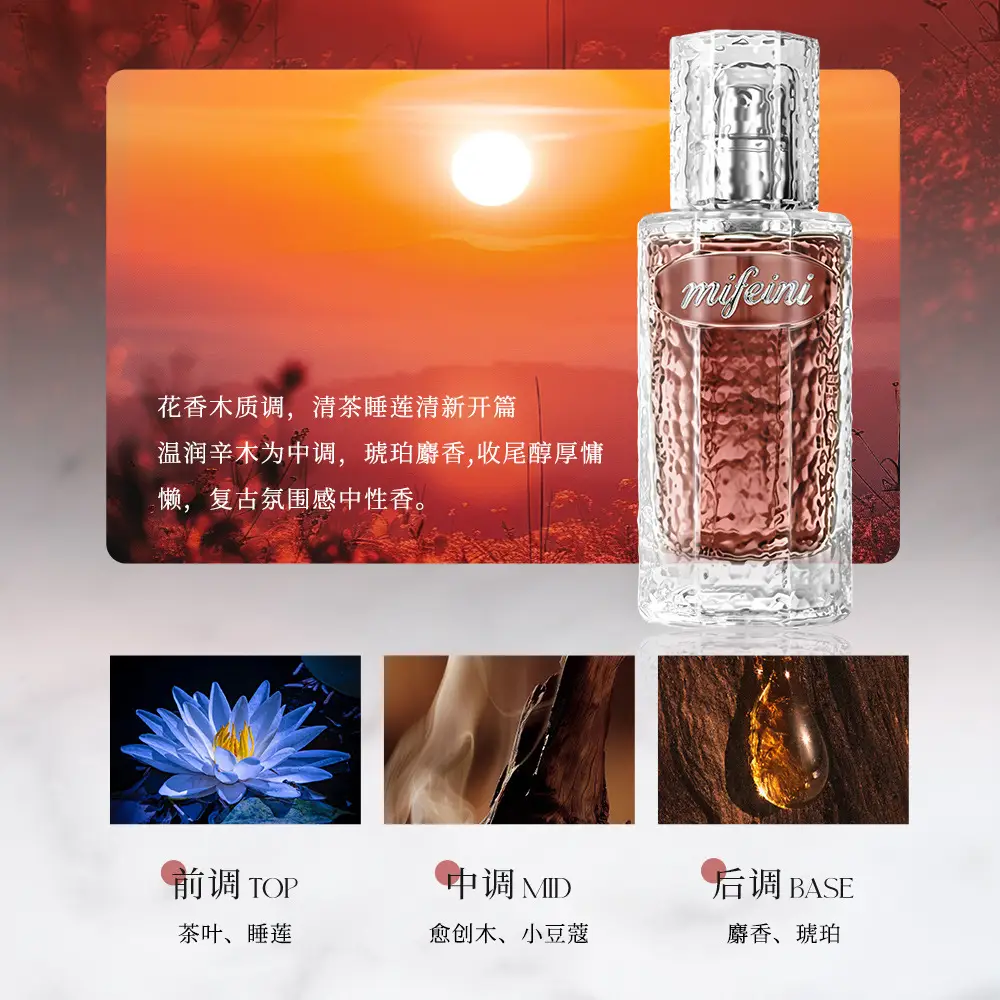 Miffini Glazed Secret Realm Perfume, Long-Lasting Floral Fragrance, Fresh and Natural, Pseudo-Body Scent, No Man's Land Women's Perfume