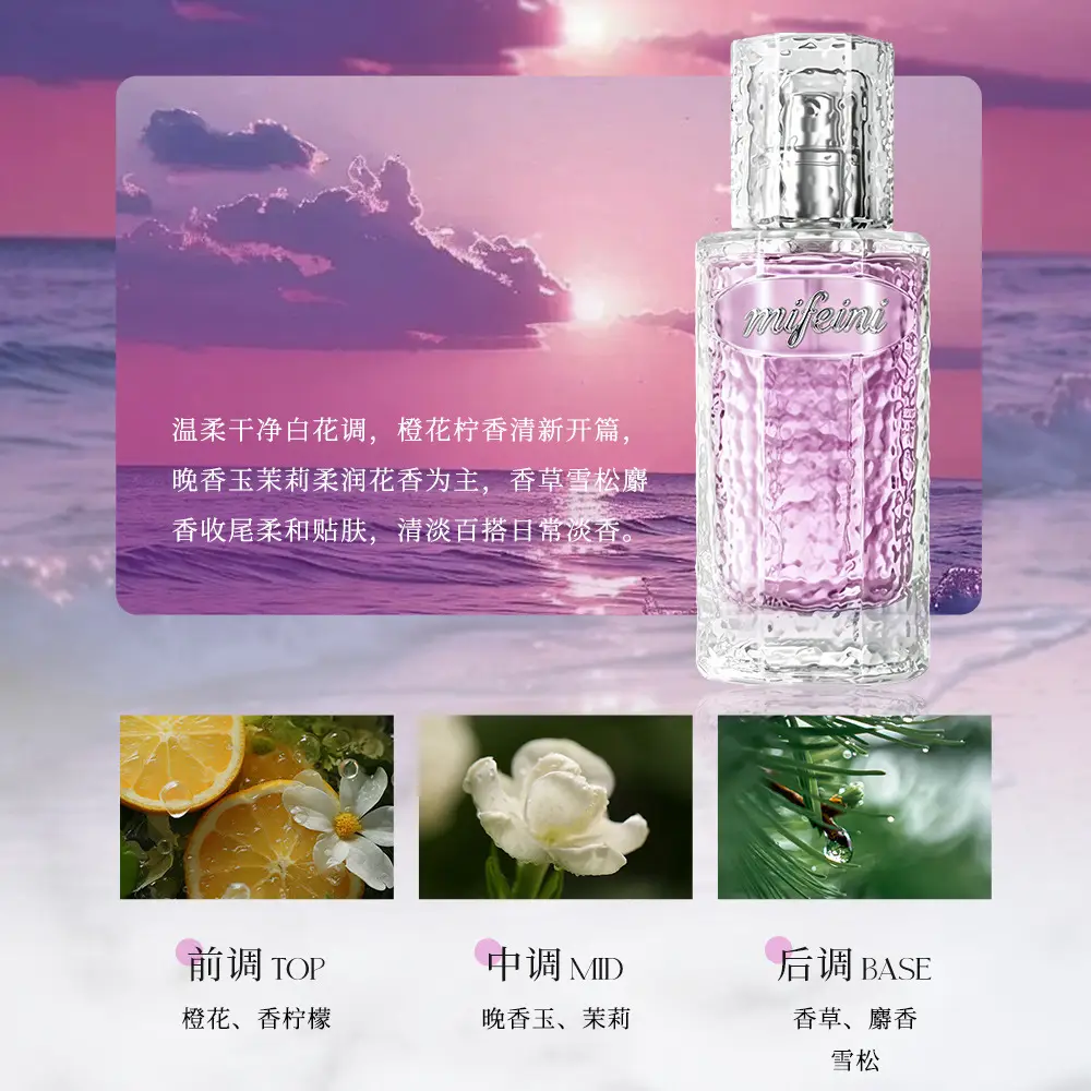 Miffini Glazed Secret Realm Perfume, Long-Lasting Floral Fragrance, Fresh and Natural, Pseudo-Body Scent, No Man's Land Women's Perfume
