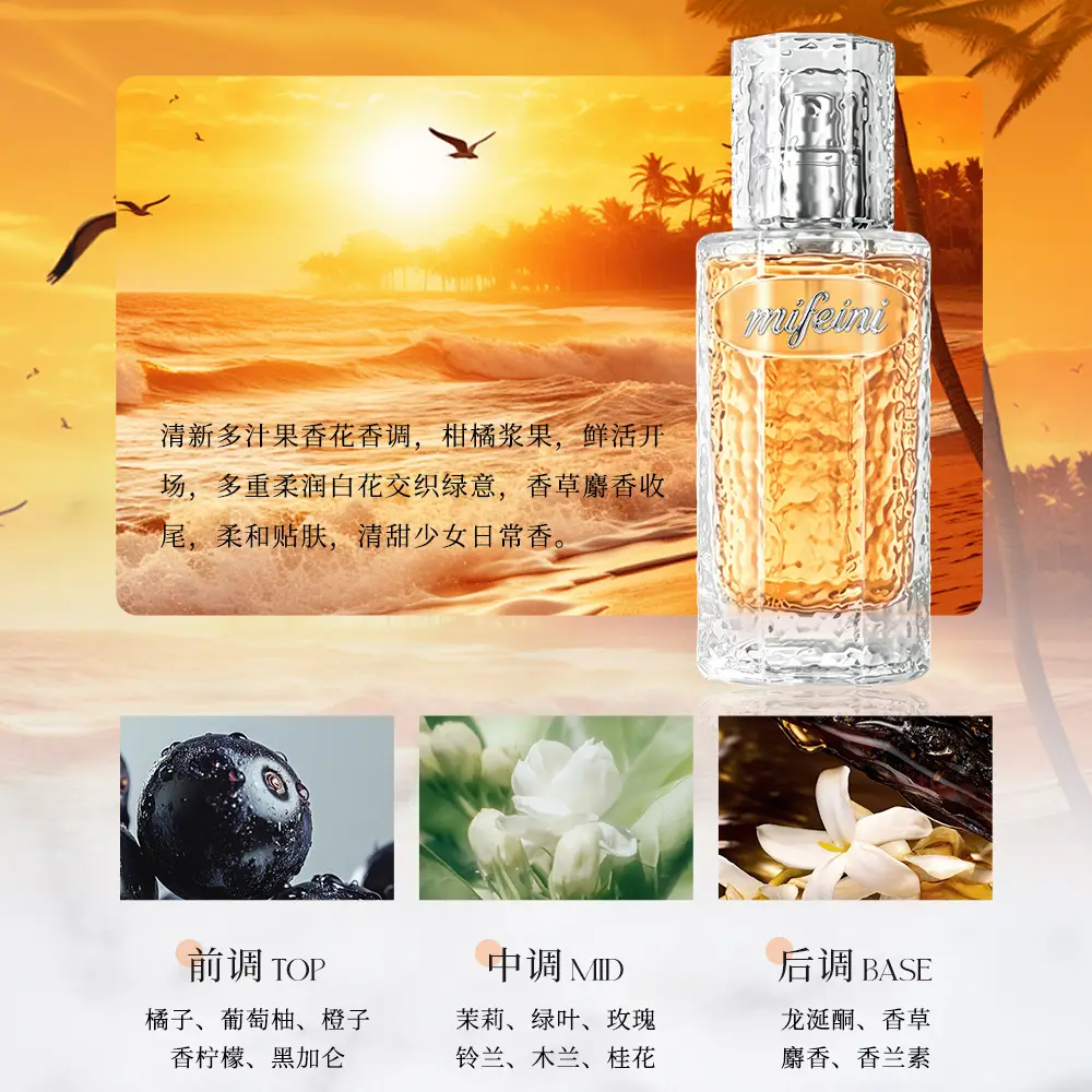 Miffini Glazed Secret Realm Perfume, Long-Lasting Floral Fragrance, Fresh and Natural, Pseudo-Body Scent, No Man's Land Women's Perfume