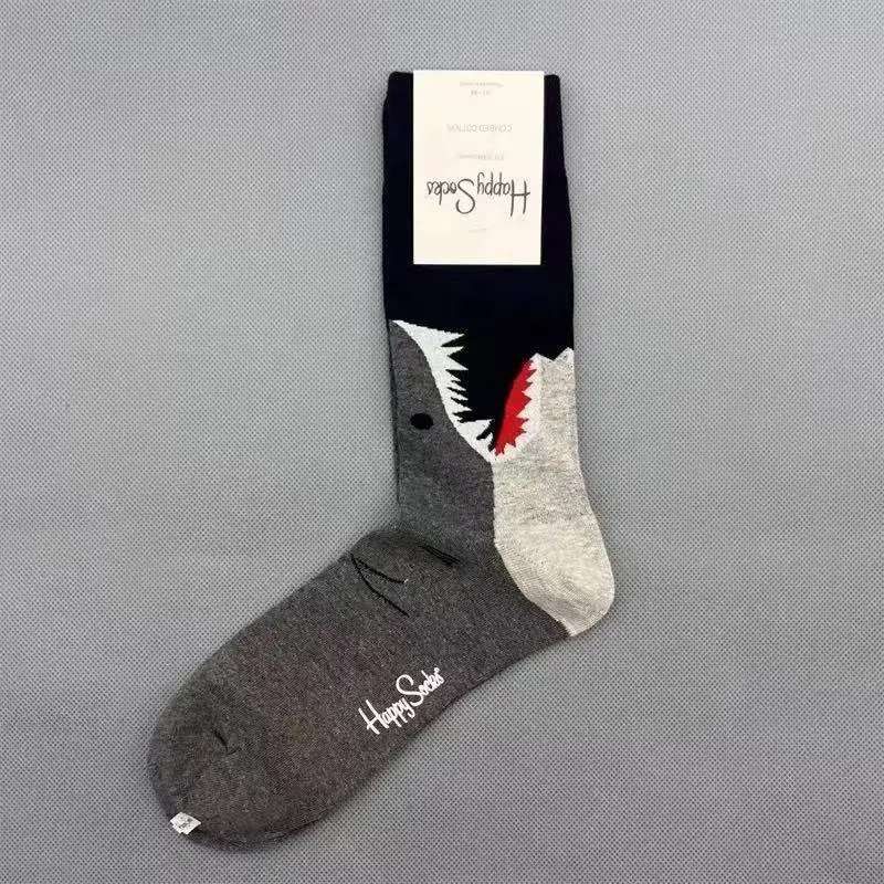 Happyscoks Socks Swedish Trendy Brand Men's Fashionable Versatile Ins Trendy Street Style Colorful Mid-Length Socks