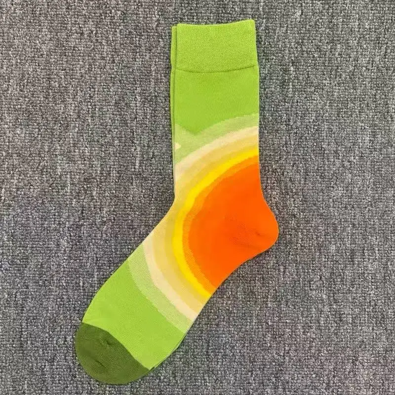 Happyscoks Socks Swedish Trendy Brand Men's Fashionable Versatile Ins Trendy Street Style Colorful Mid-Length Socks