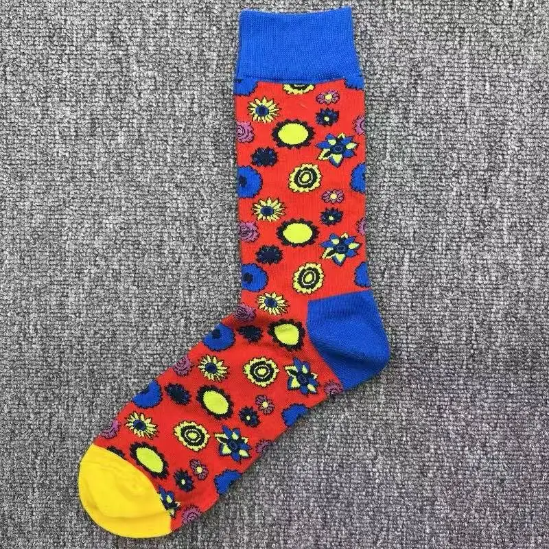 Happyscoks Socks Swedish Trendy Brand Men's Fashionable Versatile Ins Trendy Street Style Colorful Mid-Length Socks