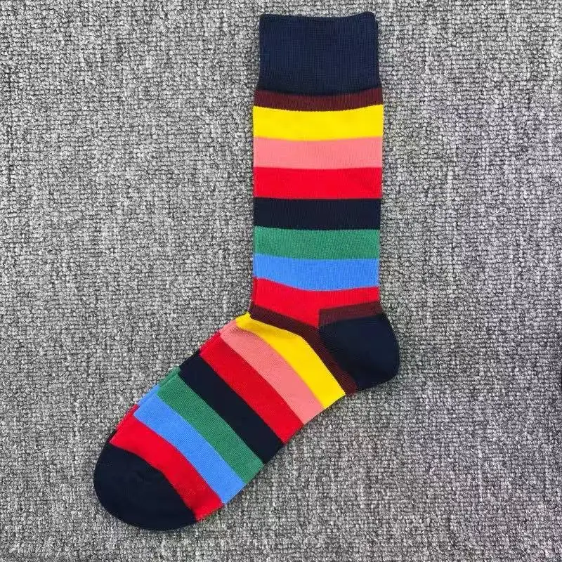 Happyscoks Socks Swedish Trendy Brand Men's Fashionable Versatile Ins Trendy Street Style Colorful Mid-Length Socks