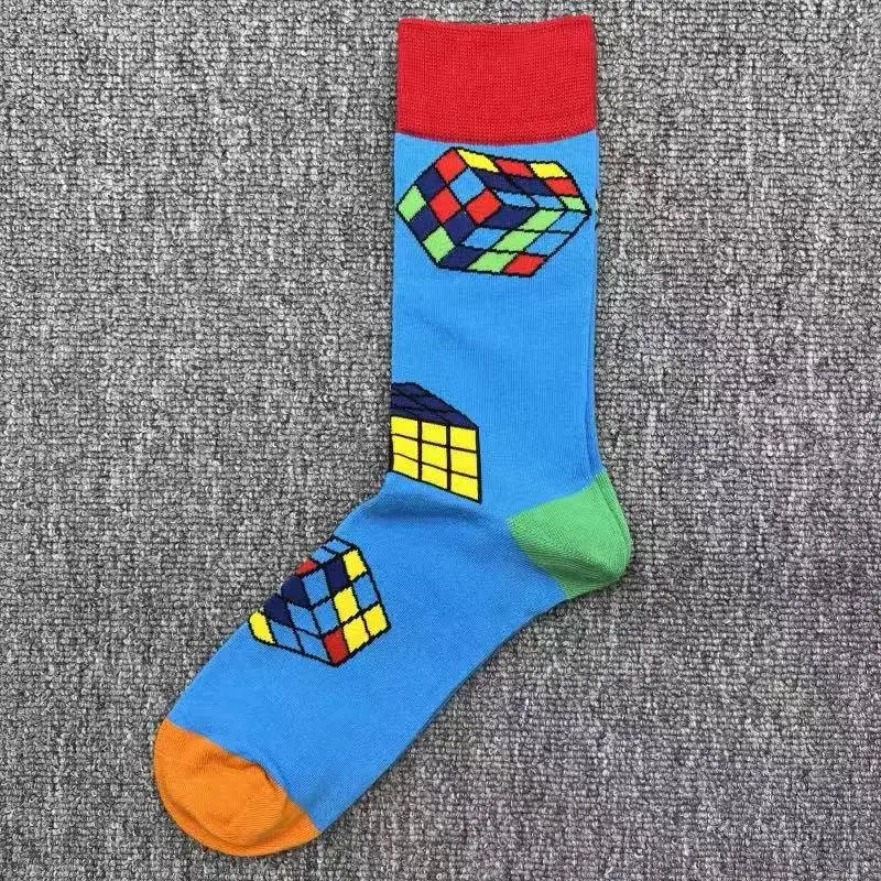Happyscoks Socks Swedish Trendy Brand Men's Fashionable Versatile Ins Trendy Street Style Colorful Mid-Length Socks