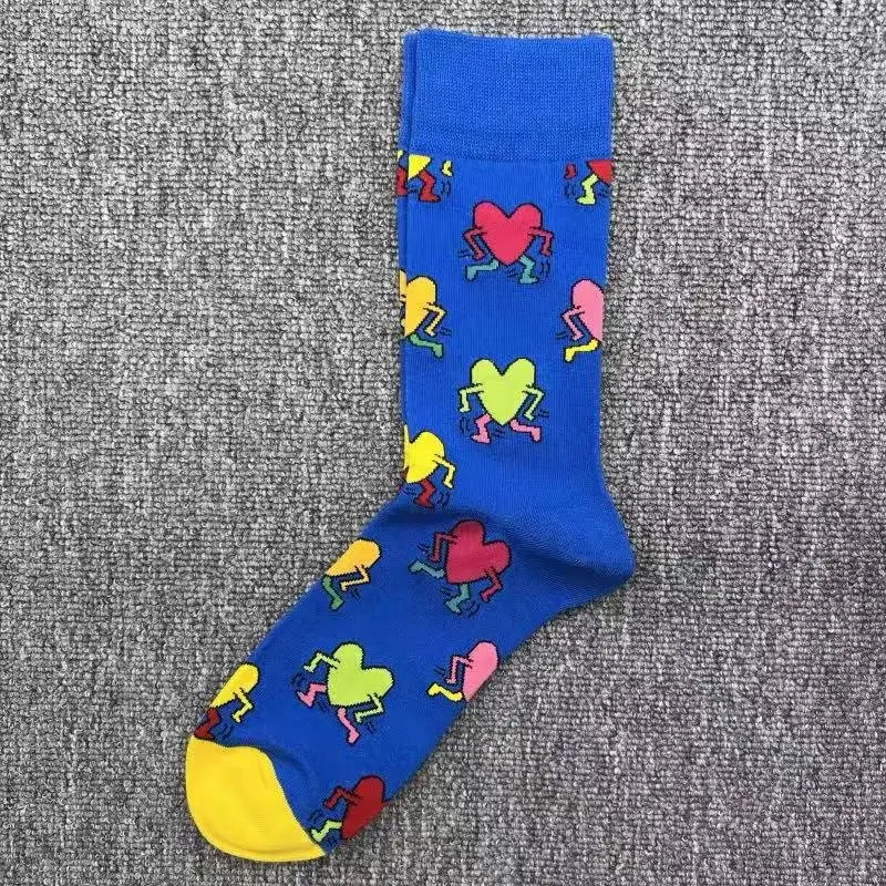 Happyscoks Socks Swedish Trendy Brand Men's Fashionable Versatile Ins Trendy Street Style Colorful Mid-Length Socks